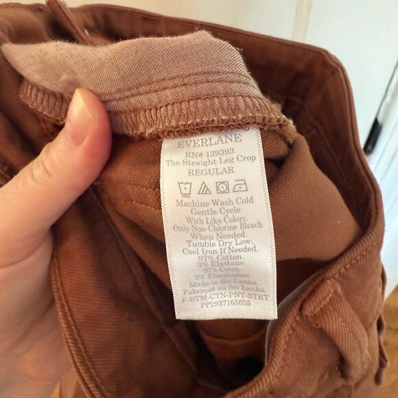 Everlane The Straight Leg Crop Pants in Brown - Picture 6 of 8